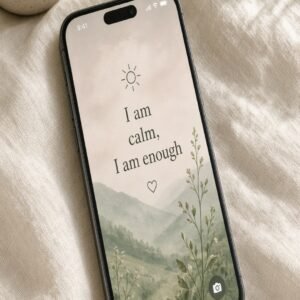 Calm Affirmation Phone Wallpaper Pack printable mockup