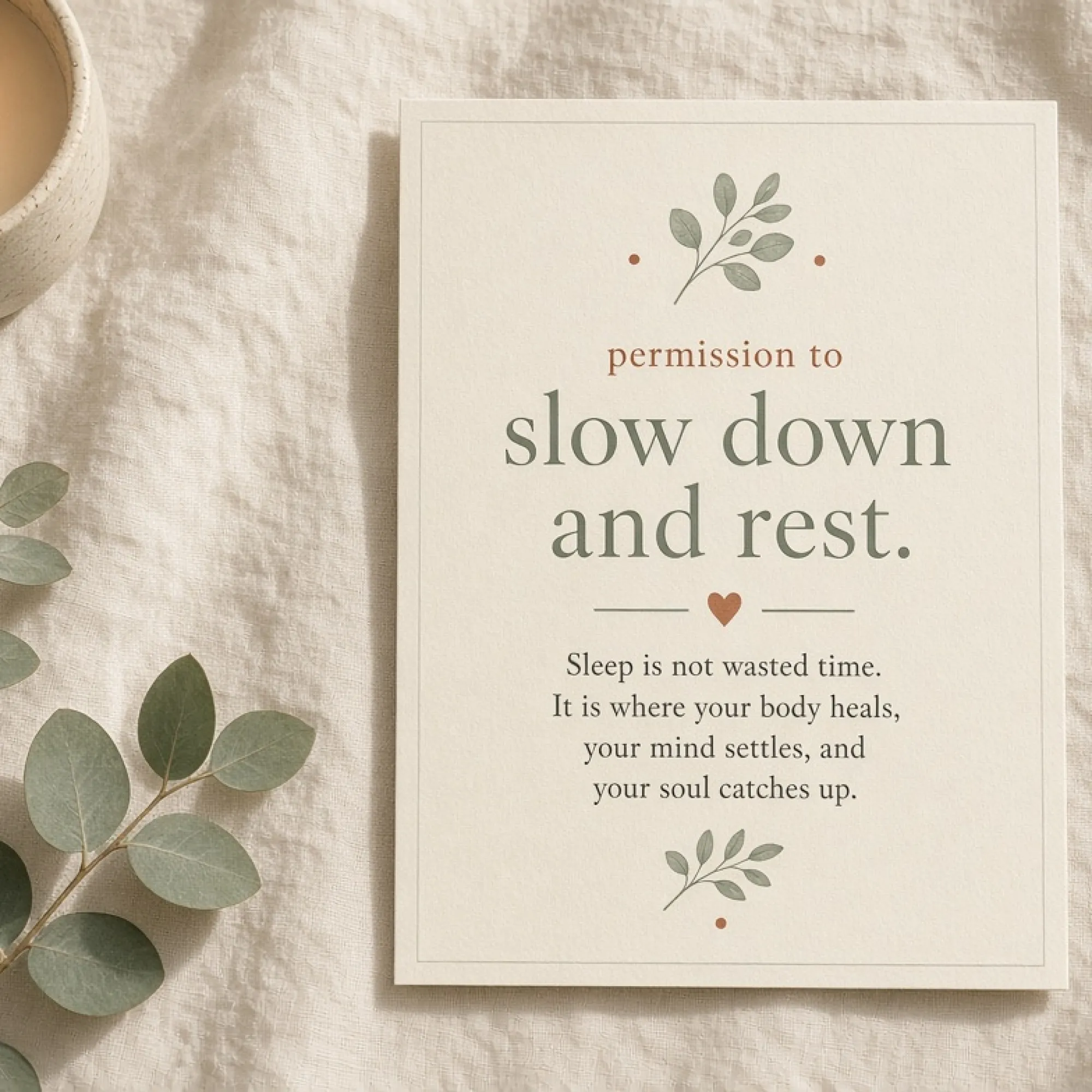 Calm Home Bedroom Rest & Sleep Quote Set printable mockup
