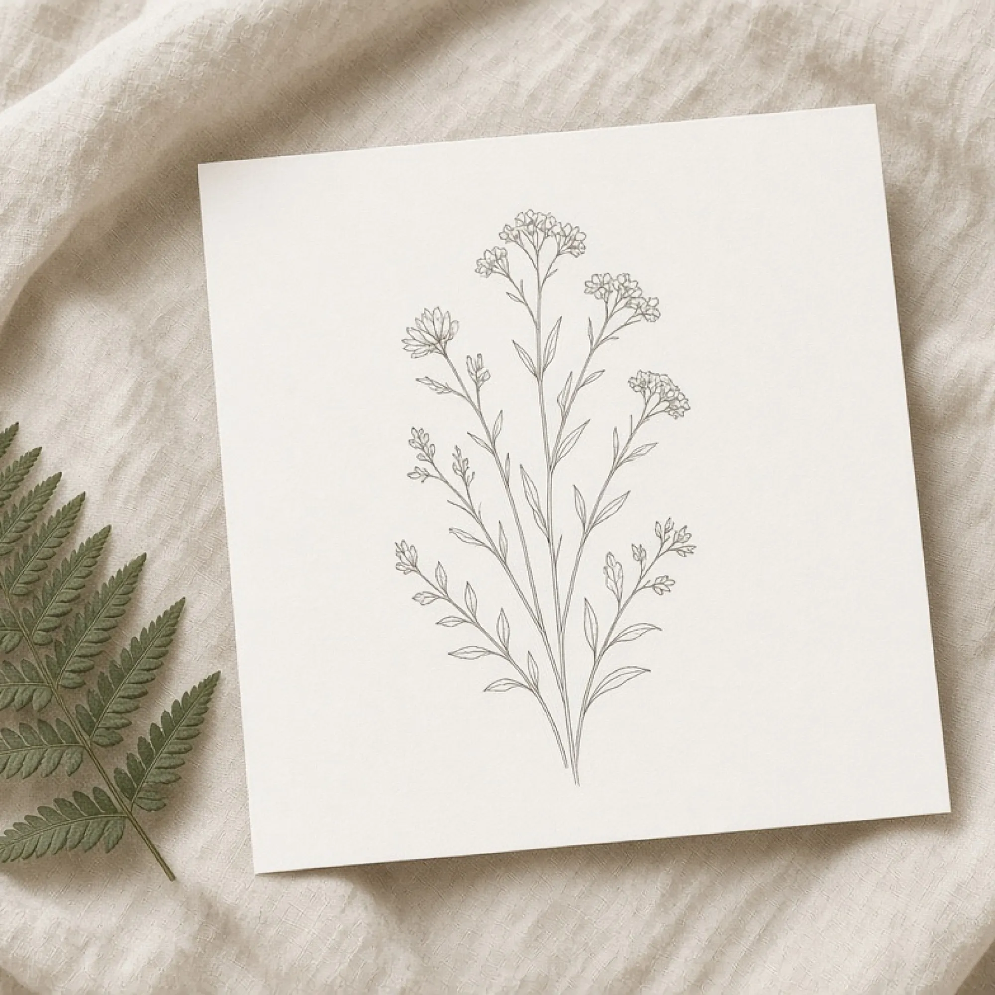 Calm Home Botanical Neutral Print Set printable mockup