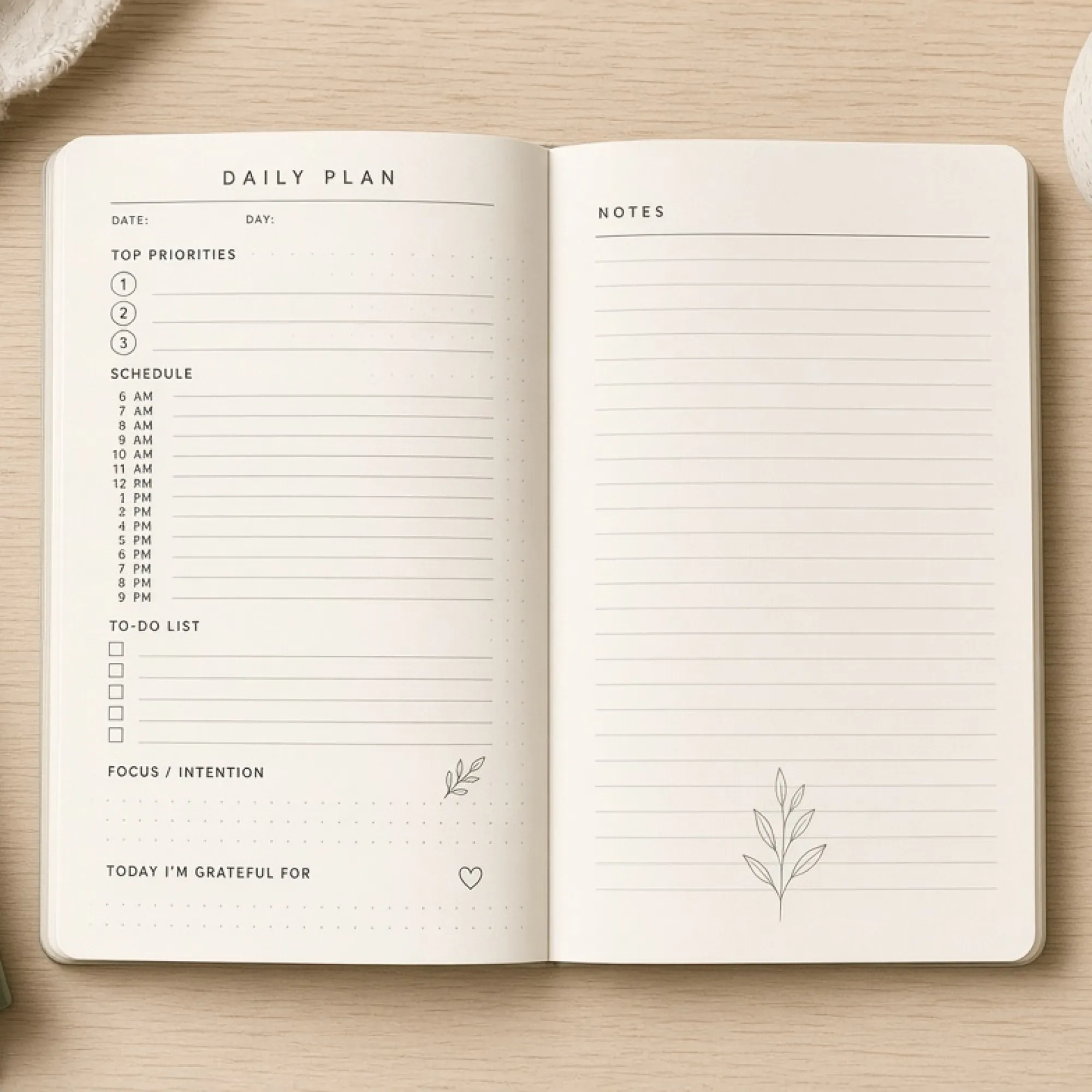Calm Mind Bare Minimum ADHD Planner printable mockup