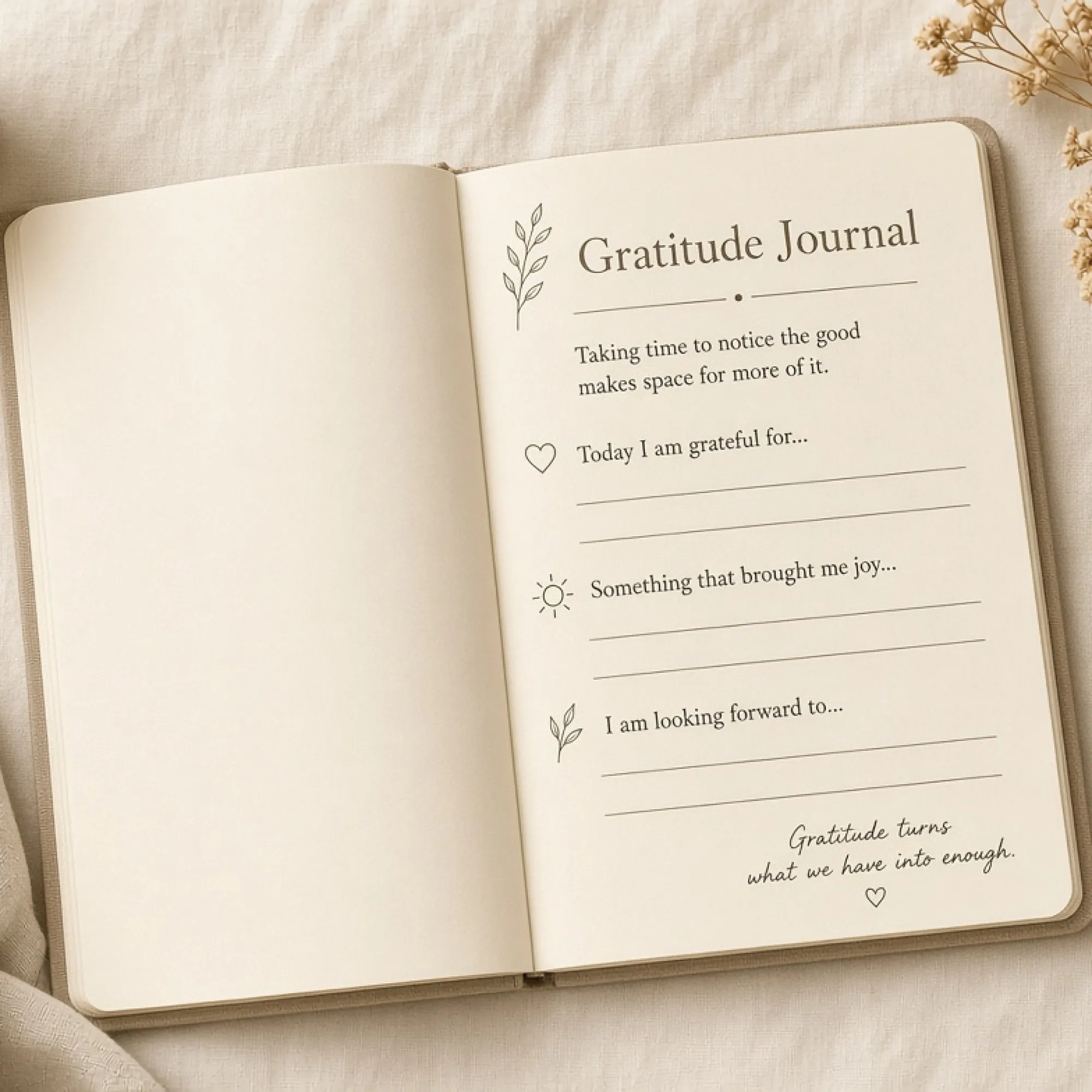 Gratitude Journal printable mockup